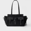 Bolso tote grande de lona y piel Prada Route Bolso tote grande de lona y piel Prada Route