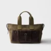 Bolso tote grande de lona y piel Prada Route Bolso tote grande de lona y piel Prada Route