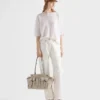 Bolso tote grande de lona y piel Prada Route Bolso tote grande de lona y piel Prada Route