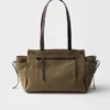 Bolso tote grande de lona y piel Prada Route Bolso tote grande de lona y piel Prada Route