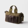 Bolso tote grande de lona y piel Prada Route Bolso tote grande de lona y piel Prada Route