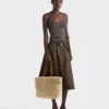Bolso tote grande de piel de oveja Bolso tote grande de piel de oveja
