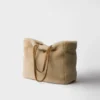Bolso tote grande de piel de oveja Bolso tote grande de piel de oveja