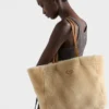 Bolso tote grande de piel de oveja Bolso tote grande de piel de oveja