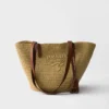 Bolso tote mediano de ganchillo y cuero Bolso tote mediano de ganchillo y cuero