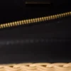 Bolso tote mediano de mimbre y lona Bolso tote mediano de mimbre y lona