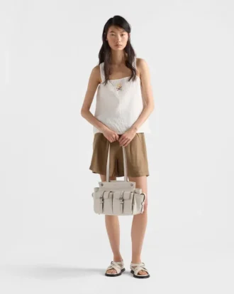 Bolso tote mediano de piel Prada Route