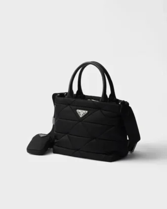 Bolso tote pequeño acolchado de Re-Nylon