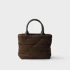 Bolso tote pequeño acolchado de Re-Nylon Bolso tote pequeño acolchado de Re-Nylon