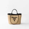 Bolso tote pequeño de ganchillo y piel Bolso tote pequeño de ganchillo y piel