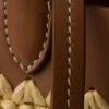 Bolso tote pequeño de ganchillo y piel Bolso tote pequeño de ganchillo y piel