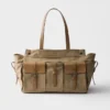Bolso tote Prada Route de lona y piel Bolso tote Prada Route de lona y piel