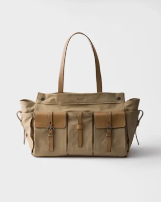 Bolso tote Prada Route de lona y piel