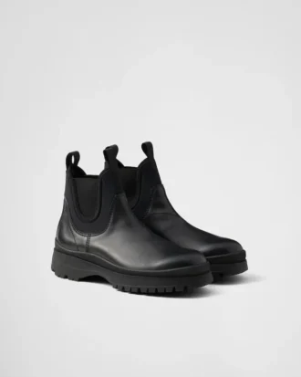 Botas Brixxen de piel y tejido elástico
