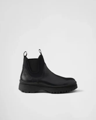 Botas Brixxen de piel y tejido elástico