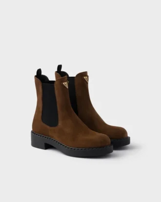 Botas Chelsea de ante color Chocolate