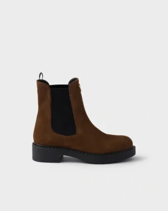 Botas Chelsea de ante color Chocolate