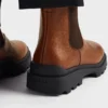 Botas Chelsea de piel estampada