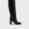 Botas de cuero con tacón Botas de cuero con tacón