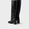 Botas de cuero con tacón Botas de cuero con tacón