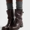 Botas de piel hasta la pantorrilla Botas de piel hasta la pantorrilla