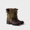 Botas de piel y lona Botas de piel y lona