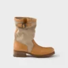 Botas de piel y lona Botas de piel y lona