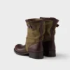 Botas de piel y lona Botas de piel y lona