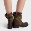 Botas de piel y lona Botas de piel y lona