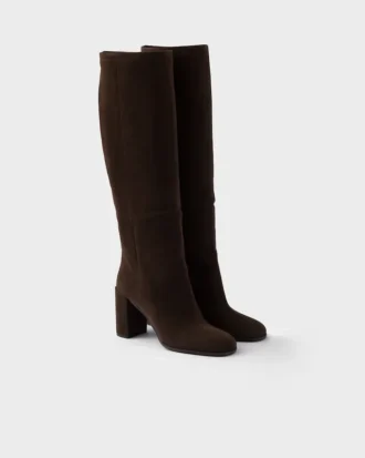 Botas de tacón de ante