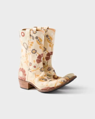 Botas de tela estampada