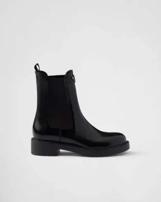 Botines Chelsea de piel cepillada color Chocolate