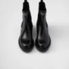 Botines Chelsea de piel cepillada color Chocolate