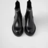 Botines Chelsea de piel cepillada color Chocolate Botines Chelsea de piel cepillada color Chocolate