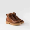 Botines de cuero con cordones