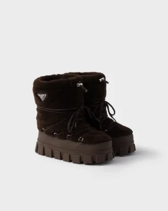 Botines de esquí Apras de piel de oveja