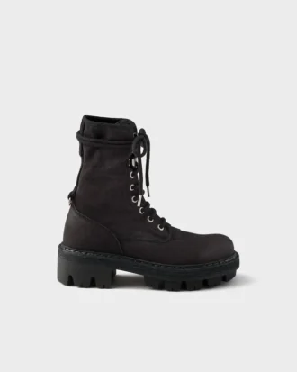 Botines de lona con cordones
