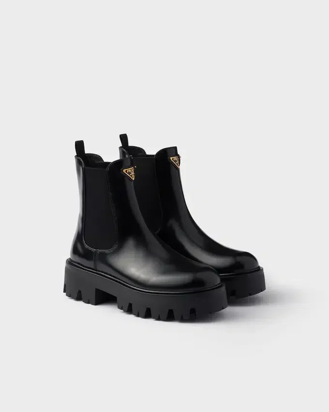 Botines de piel cepillada Botines de piel cepillada