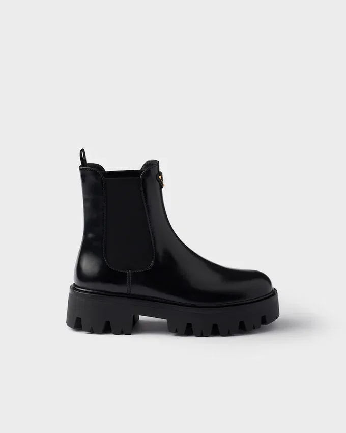 Botines de piel cepillada Botines de piel cepillada