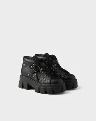 Botines de piel con tachuelas Monolith Botines de piel con tachuelas Monolith
