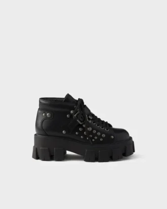 Botines de piel con tachuelas Monolith Botines de piel con tachuelas Monolith