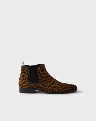 Botines de piel estampada