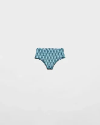 Braguita de bikini de jersey con estampado de cuadros