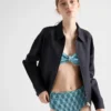 Braguita de bikini de jersey con estampado de cuadros Braguita de bikini de jersey con estampado de cuadros