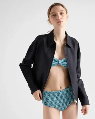Braguita de bikini de jersey con estampado de cuadros