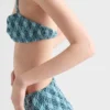 Braguita de bikini de jersey con estampado de cuadros Braguita de bikini de jersey con estampado de cuadros