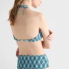 Braguita de bikini de jersey con estampado de cuadros Braguita de bikini de jersey con estampado de cuadros