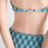 Braguita de bikini de jersey con estampado de cuadros Braguita de bikini de jersey con estampado de cuadros