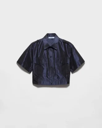 Camisa corta de tafetán