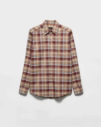 Camisa de algodón a cuadros